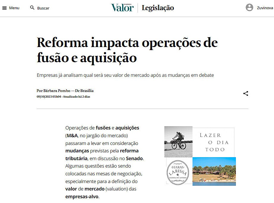 Reforma impacta operaes de fuso e aquisio